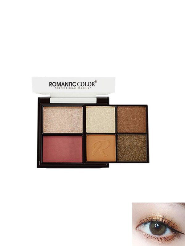 

6 Color Letter Pattern Glitter Eyeshadow Palette, #005