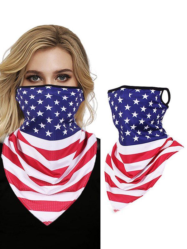 

Flag Print Windproof Outdoor Sun Protection Mask Scarf, Multi-a