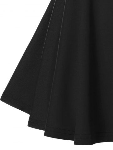 

Plus Size Front Knot Peplum Tank Top, Black