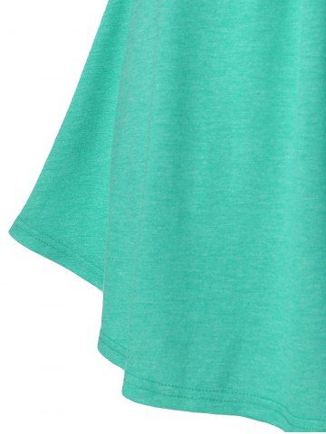

Plus Size Knot Tee, Cyan opaque