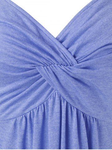 

Plus Size Knot Tee, Sky blue