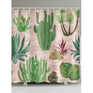

Digital Print Cactus Waterproof Shower Curtain, Multi