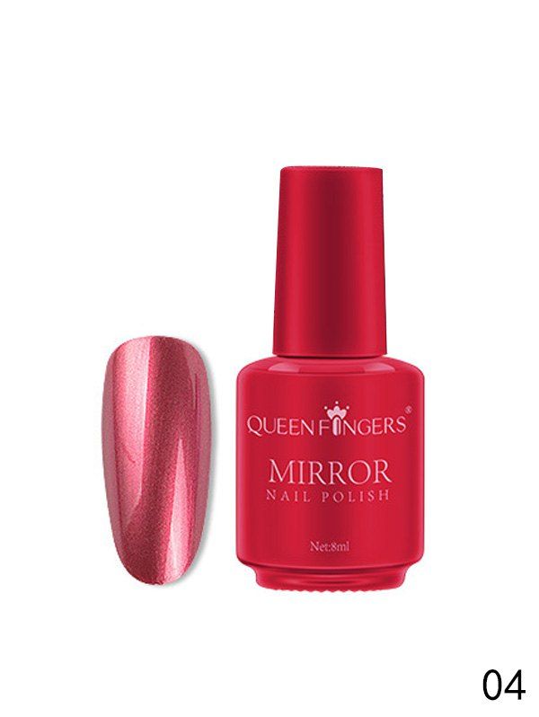 

Magical Mirror Effect Metallic Nail Polish, Lava red