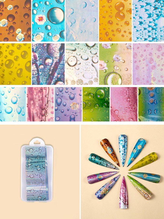 

Flowers Pattern Nail Beauty Transfer Papers Set, #005