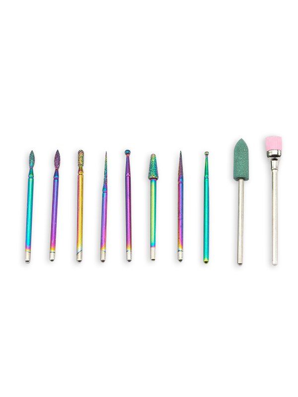 

10Pcs Colorful Nail Drill Grinding File Bits, Multi