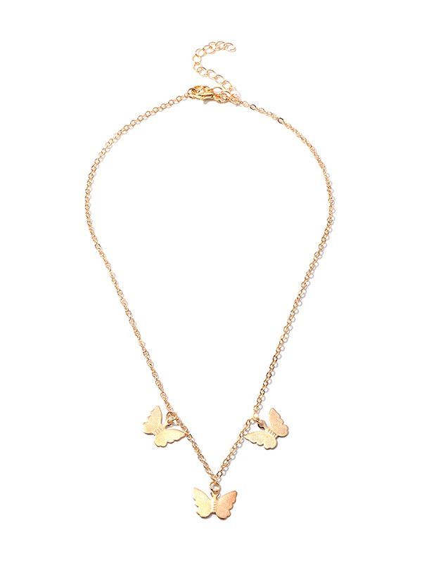

Pendant Butterfly Chain Necklace, Gold