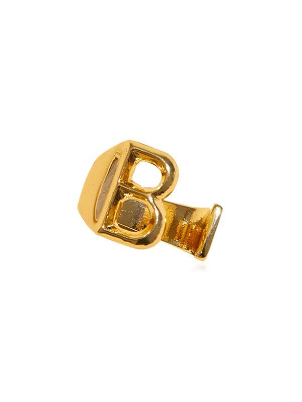 

Hollow Out Initial Open Metal Ring, Gold