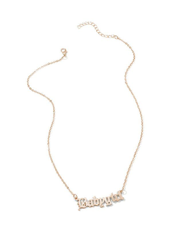 

Monogram Pendant Hollow Out Necklace, Gold