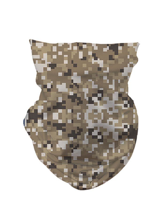 

Outdoor Camouflage Print Cycling Face Masks, Camel brown