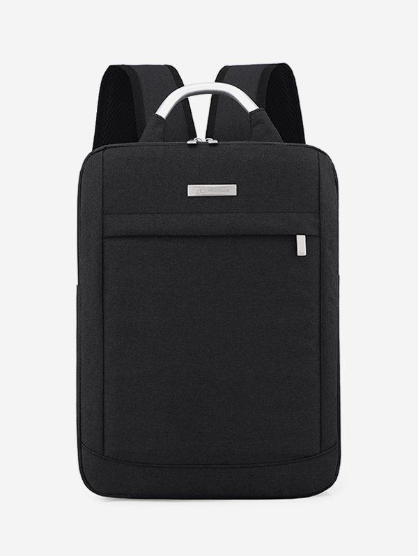 

Solid Color Large Capacity Laptop Backpack, Black