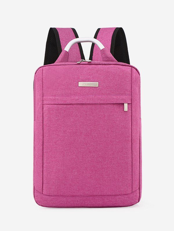 

Solid Color Large Capacity Laptop Backpack, Pink