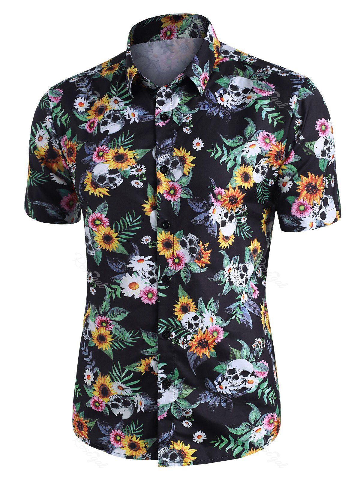 polo floral button down