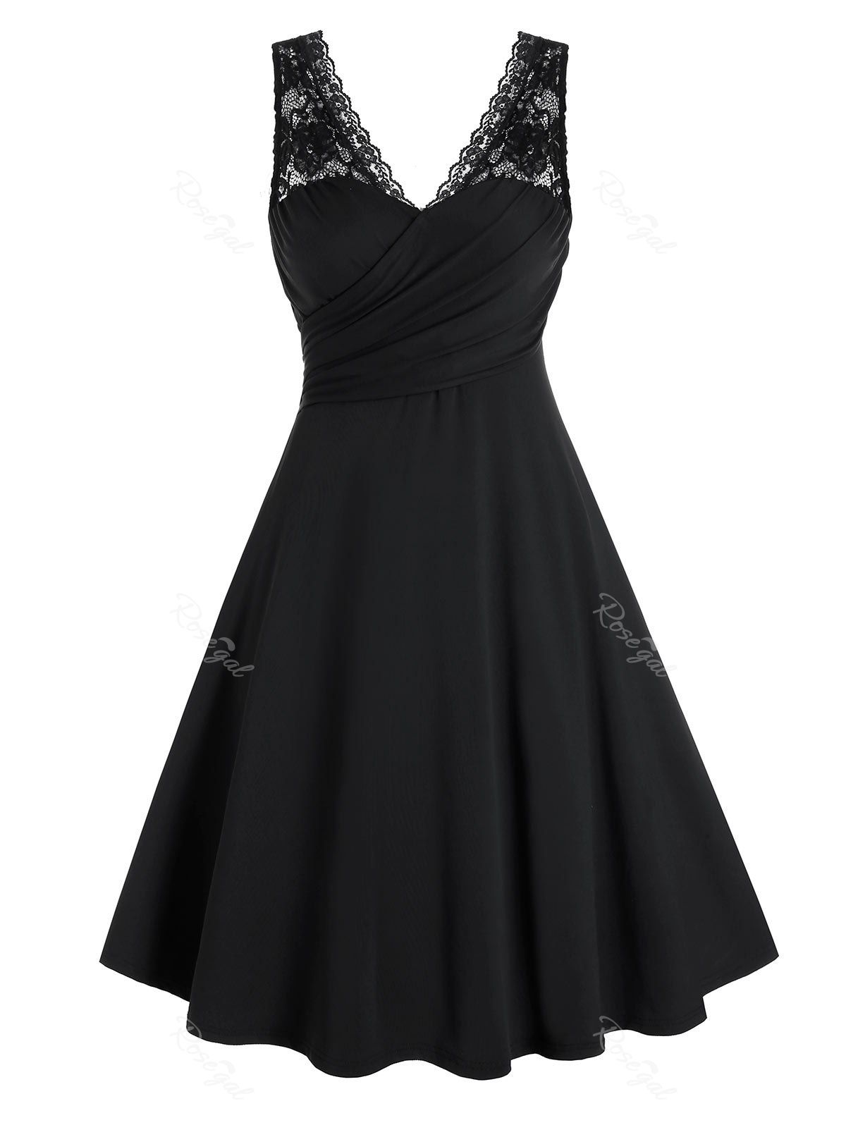 black low cut midi dress