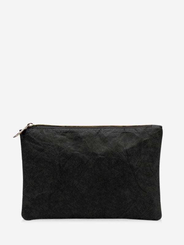 plain black clutch bag