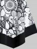 Plus Size Asymmetric Floral Print Cami Top -  