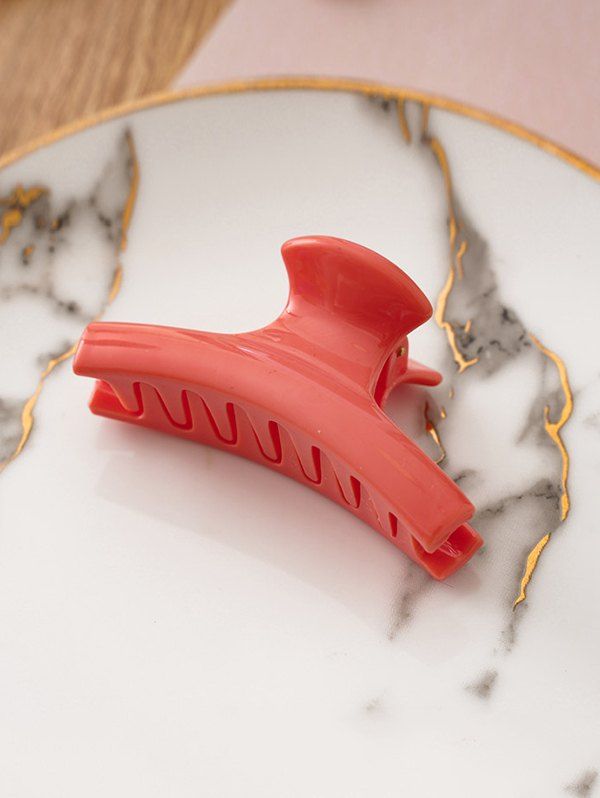 

Solid Color Design Hair Claw, Red