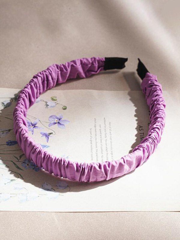 

Candy-colored Ruched Make-up Fabric Hairband, Purple