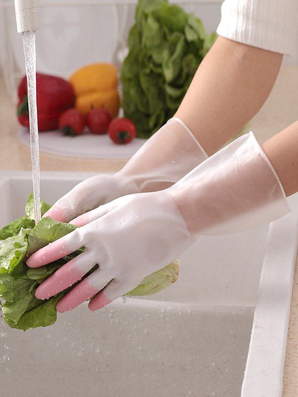 

Household Cleaning Waterproof Kitchen Gloves, Multi-a