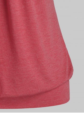 

Plus Size Crochet Panel Sweetheart Neck Blouson Tank Top, Valentine red