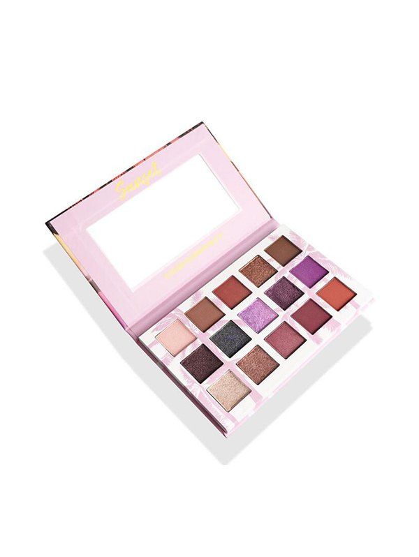 

15 Color Glitter Foggy Eye Makeup Eye Shadow Palette, Light pink