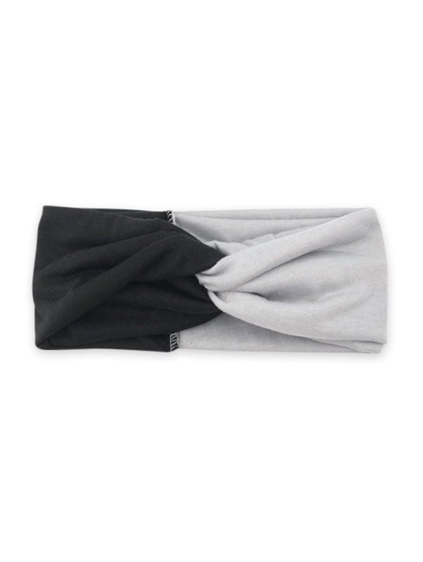 

Colorblock Yoga Fitness Elastic Wide Headband, Gray