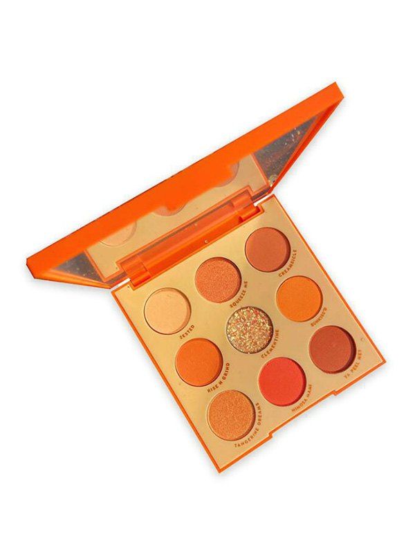 

9 Color Makeup Foggy Glitter Eye Shadow Palette, Orange