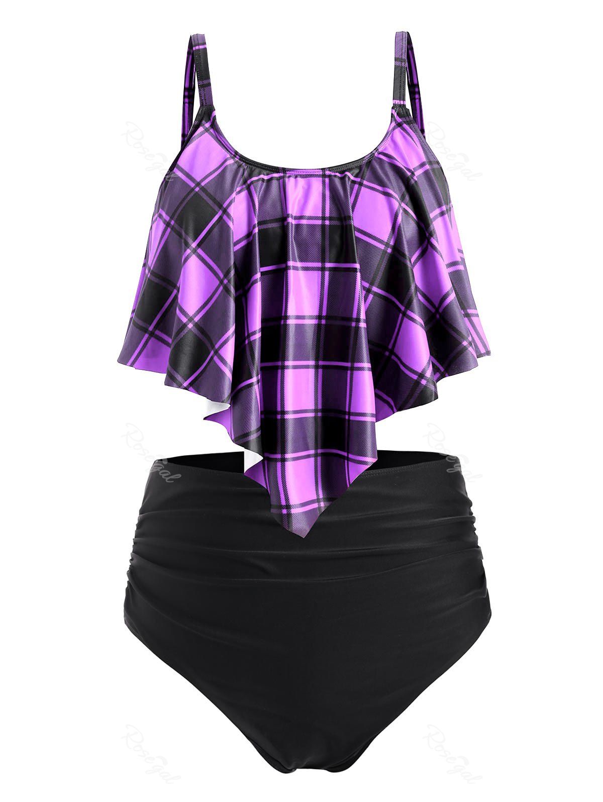 plaid tankini swimsuit