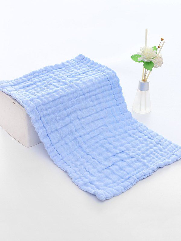 6 Layers Cotton Nursing Wash Saliva Baby Towel, Blue