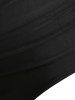 Plus Size Oriental Dragon Print Ruched Tummy Control Tankini Swimwear -  