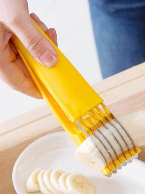 

Banana Shape Cutter Slicer, Yellow