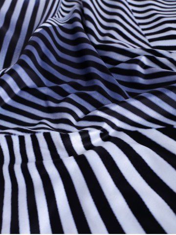 

Abstract Striped Graphic Crew Neck Short Sleeve T Shirt, White