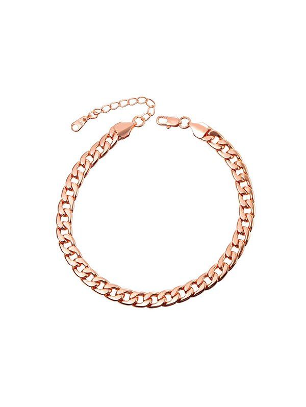 

Rose Gold Plated Curb Link Chain Anklet