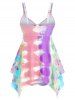 Maillot de Bain Tankini Mouchoir Sanglé Teinté de Grande Taille - Pourpre  L