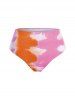 Plus Size Handkerchief Cinched Tie Dye Tankini Swimwear -  