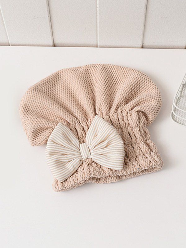 

Bowknot Hair Drying Towel Hat, Multi-e