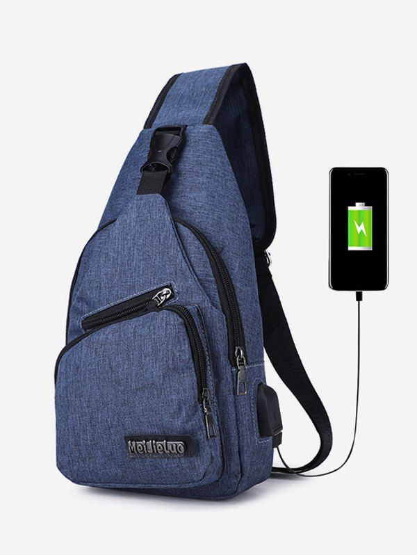 

Outdoor Leisure Nylon Crossbody Bag, Deep blue