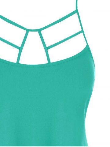 

Plus Size Cut Out Swing Cami Top, Dark turquoise