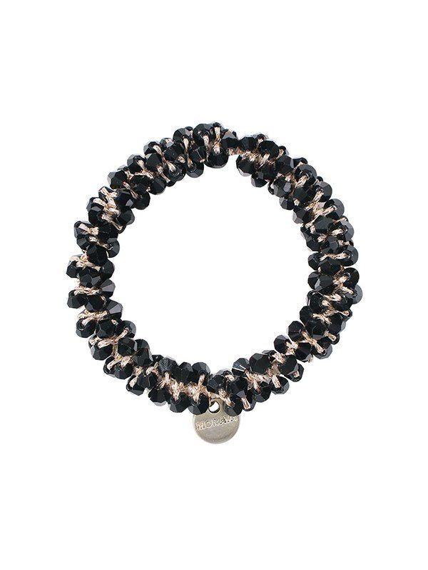 

Beads Faux Crystal Ponytail Hair Tie, Black