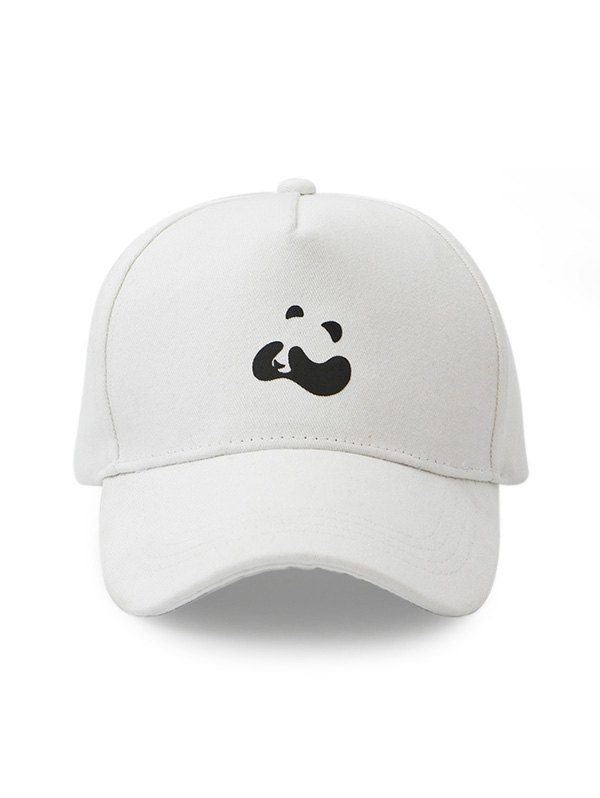 

Panda Print Adjustable Cotton Baseball Cap, White