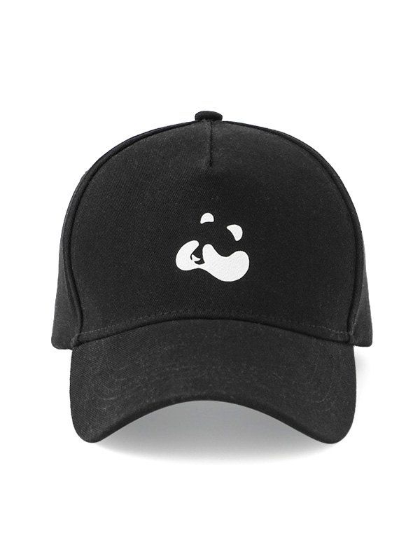 

Panda Print Adjustable Cotton Baseball Cap, Black