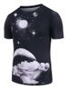 Moon Graphic Print Short Sleeve T-shirt -  