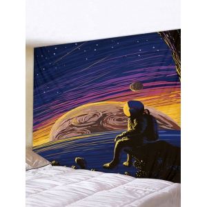 

Digital Printing Space Planet Waterproof Tapestry, Multi