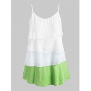

Plus Size Layered Colorblock Cami Top, Light green