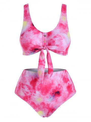 Tie Dye Knotted Bikini Swimwear