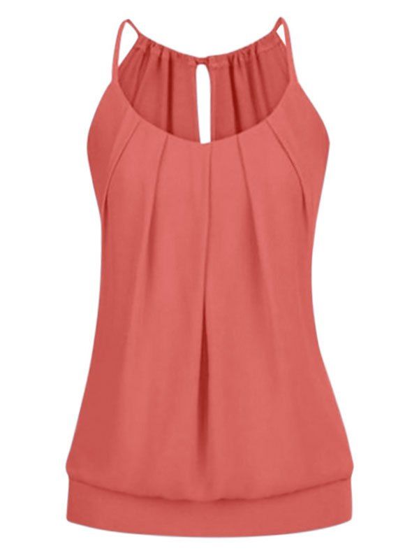 

Keyhole Plain Cami Top, Orange