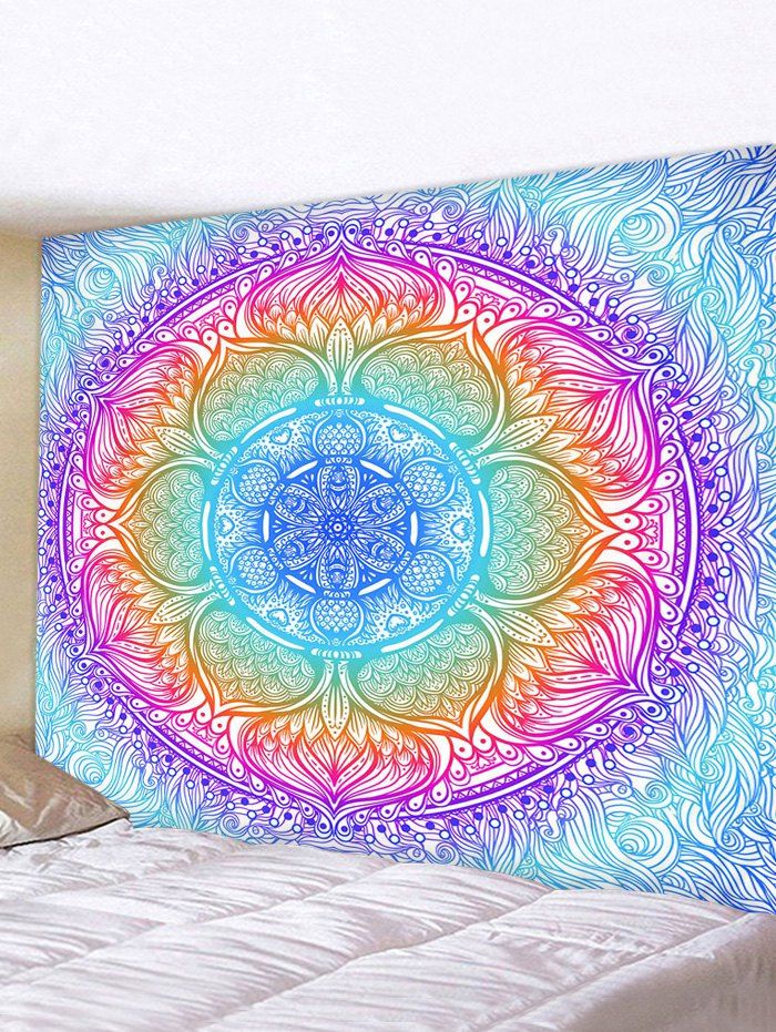 

Colorful Bohemian Flower Print Tapestry Wall Hanging Art Decoration, Multi