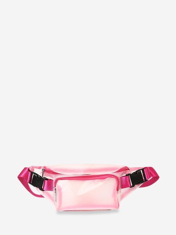 

Transparent PVC Adjustable Waist Bag, Hot pink