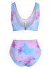 Maillot de Bain Bikini Noué Teinté - Bleu clair L