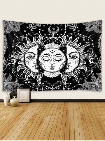 Digital Print Sun And Moon Face Waterproof Tapestry