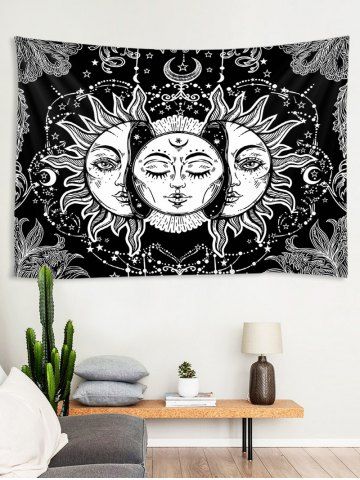 Digital Print Sun And Moon Face Waterproof Tapestry